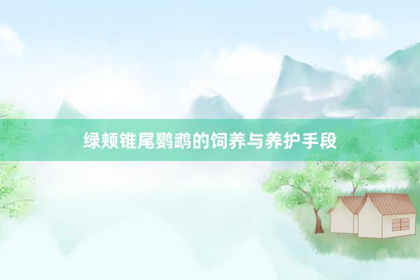 绿颊锥尾鹦鹉的饲养与养护手段
