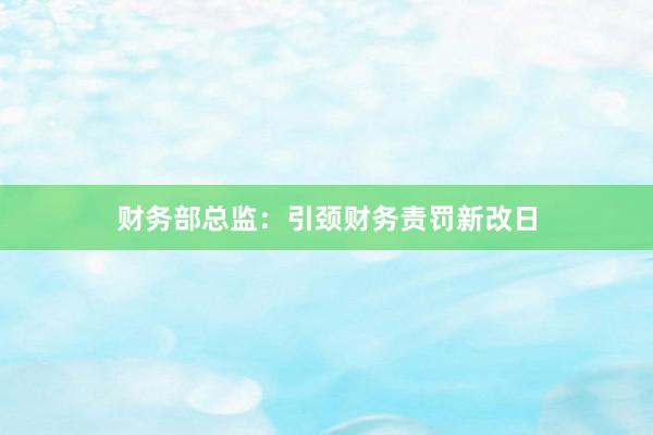 财务部总监：引颈财务责罚新改日